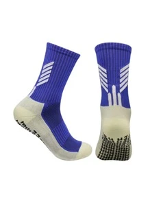 1 Pair Unisex Soft Breathable Football/Sports Socks, Anti-Slip For Running, Soccer, Basketball, Cycling, Outdoor Activities, Fall Socks