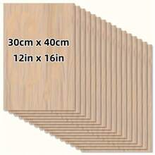 12" X 16" X 2mm Unfinished Light Brown Basswood Plywood, Smooth Surface, Ideal For Laser Cutting, Wood Burning And Architectural Modeling, Suitable For DIY Crafts And Design Projects - Light Brown - View 1