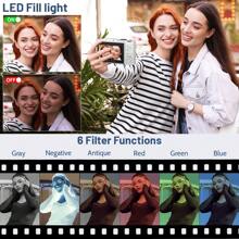 4K Digital Camera For Photography Auto-Focus 64MP Vlogging Camera With 32G TF Card 3 Inch 180° Degree Flip Screen 16X Digital Zoom With Flash, Compact Digital Camera For Travel - Black - View 7