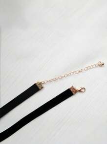 1pc Ribbon Oversized Bow Choker Necklace Collar Accessories For Girl/Girls