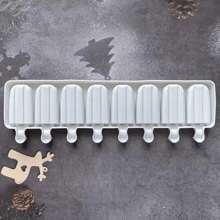 1 件硅胶冰棒模具，8 腔冰棒制作器，DIY 冰棒模具，适用于自制冰棒和冰棒 - 彩色 - 查看 9