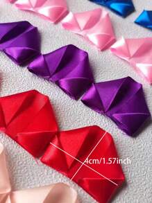 100 Pcs Ribbon Rose Petals Handmade Artificial Flowers Bouquets Forver Eternal Flower Silk For DIY Bouquet For Home Wedding Decorations Party, Valentine Day, Gift