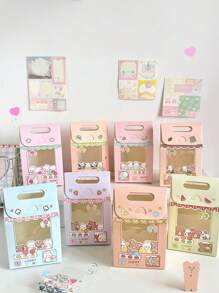 1set/8pcs,Portable Candy Box With Window, Cute Cookies, Colorful Boxes Of Snowflake Pastries, Candy Boxes, Suitable For Parties - Multicolor - View 8