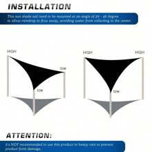 3/1pc Folding Waterproof Triangle Sun Shade Sail Canopy For Outdoor Activities Backyard Awning Camping Tents Shade Cloth, Shade Sail, Sun Shade Sail Triangle Waterproof For Patio Yard Deck Pergola Outdoor Sun Sail Shade 98% UV Block Sunshade - Multicolor - View 9
