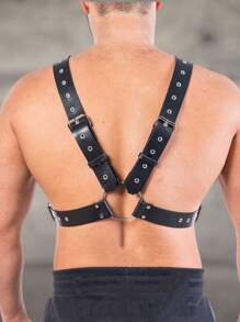 Black Pu Leather Gladiator Skirt Men's Handmade Warrior Costume Roman Gladiator Harness Skirt Gothic Gladiator Costume Sexy Men's Studded Detail Steampunk Armor Accessories Holiday Costume