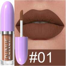 DUNUF 哑光丝绒高饱和度口红不沾杯持久唇釉唇泥保湿补水定妆口红 - 彩色 - 查看 13