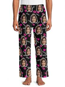 Custom Photo Printed Men's Pajama Pants, Funny & Comfortable Personalized Sleepwear, Unique And Cozy Custom Pants For Men, Perfect Gift For Boyfriend, Friends, And Loved Ones, Ideal For Holidays And Special Events - Multicolor - View 5
