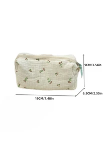 1pc Makeup Bag Blue Haitang Flower Makeup Bag Large Capacity Storage Bag Cosmetic Bag Waterproof, Lipstick Pack, Women Bags For Make Up, Small Bag Storage Makeup Case, Travelling Bags For Ladies, Pencil Case Daily Big Large Capacity Makeup Brushes Holder Travel Toiletry Bag Organizer Make Up Bag, Pencil Pouch, Makeup Bag, Make Up Bag, Makeup Bag, Makeup Pouch, Bag, Vanity, Makeup Bags, Small Makeup Bag, Makeup Pouch, Christmas Gifts, Pouch, Gifts Pouch / Small Handbag, Makeup Organizer, Mini Pouch, Large Capacity Pouch, Gifts Christmas Gifts, Gift Ideas For Women - Multicolor - View 12