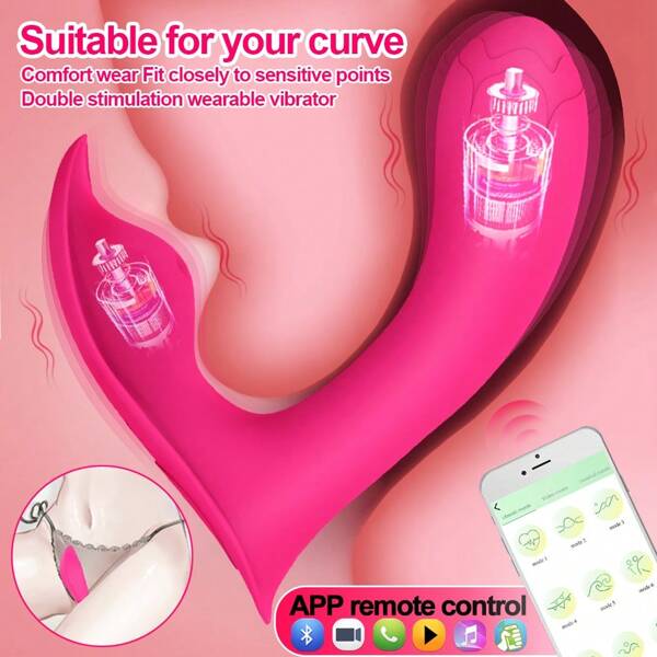 Vibrador controlado por aplicación, vibrador portátil estimulador del punto G y el clítoris, masajeador vaginal vibrador, juguete sexual para mujeres adultos, braguitas con doble vibración, estimulador del clítoris, juguete sexual, vibrador para estimulación vaginal, juguetes sexuales para adultos