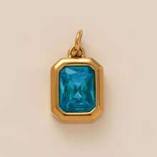 1Pc Stainless Steel Material Fashionable Daily Elements Cassette Cake Headphones Shoe Shaped Pendant, Colorful Zirconia DIY Accessories Necklace Bracelet Earring Pendant, Electroplated 18K Gold, A Gift For Wife And Mother