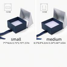 1pc Bowknot Jewelry Box With Magnetic Flip-Top Cover, Earrings Earrings Pendant Bead Storage Box - Magnetic Flip Cover Jewelry Box - View 2