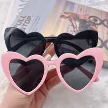 1/2pcs Unisex Red Heart-Shaped Beach Fashion Glasses - Multicolor - View 5