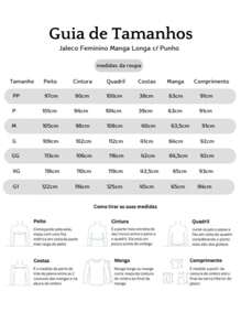 Jaleco Feminino Ziper Manga Longa Acinturado Com Punho Enfermagem Medicina Dentista Academico Saúde - Preto - Visão 3