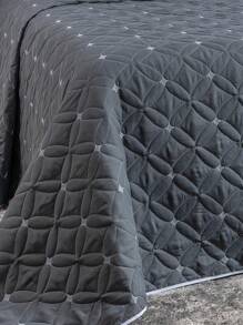 Complete Bedspread And Sheet Kit 6 Pieces 200 Thread Count Double/Queen/King Luxury Embroidery Ideale - 灰色 - 查看 9