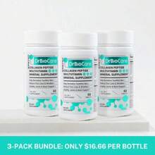 DrBioCare Collagen Peptide 3 Bottle, Vitamin & Mineral, Contains Vitamin D3, Vitamin C, Probiotics, Vitamin E, Vitamin B & Multivitamin Healthcare Supplement Edible Fitness - 3瓶 - 查看 1