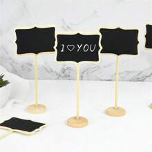 Wedding Blackboard Mini Wooden Chalkboard Message Sign Food Buffet Labels For Wedding Birthday Party Table Decoration Place Card - Multicolor - View 1