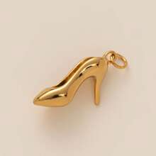 1Pc Stainless Steel Material Fashionable Lifestyle Elements High Heels Women's Underwear Bag Shape Pendant, DIY Accessories Necklace Bracelet Earring Pendant, Electroplated 18K Gold, Gift For Wife And Mother