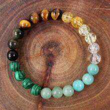 1pc Natural Citrine Tigers Eye Crystal Bracelet For Women Summer Beaded Bangles Money Gifts For Boyfriend Dad 50th Birthday