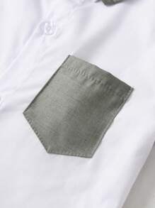 BOARNSEORL 2pcs Young Boys Gentleman Outfit - Short Sleeve Shirt With Bow Tie And Suspender Shorts, Stylish & Outfit For Birthday Party, Wedding, Formal Occasions - Green - View 9