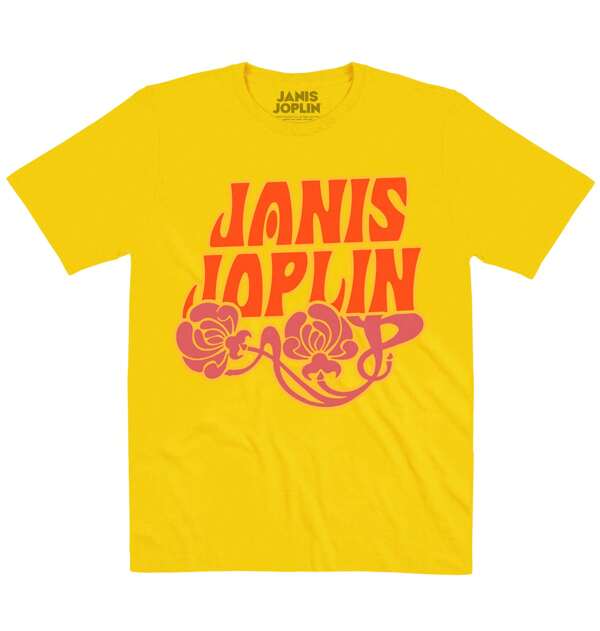 Janis Joplin | Flower Logo | Official Artist T-Shirt - 48-Hour Fast Shipping! 