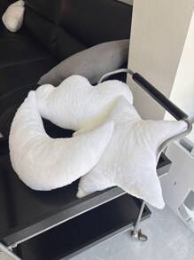 1 PIEZA Almohada con diseño de luna, estrellas y nubes, almohada para niños, superficie delicada y suave, almohada decorativa para el piso, cojín para la cintura, decoración perfecta para el hogar