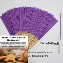 20/120 Pcs Lavender Incense Sticks, Natural Bamboo Sticks, Handmade Aromatherapy For Relaxation, Focus, Rejuvenation, Sensory Enjoyment, Meditation And Yoga, Long-Lasting Fragrance, Suitable For Air Purification, Sleep And Relaxation, Especially In Summer
