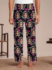 Custom Photo Printed Men's Pajama Pants, Funny & Comfortable Personalized Sleepwear, Unique And Cozy Custom Pants For Men, Perfect Gift For Boyfriend, Friends, And Loved Ones, Ideal For Holidays And Special Events - Multicolor - View 2