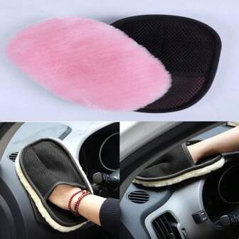 Guantes suaves de fibra de lana ultrafina para lavar autos, limpiar y cuidar motocicletas, herramientas de cuidado automotriz