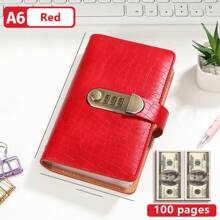 A6 Savings Notebook,A Small Financial Management Book With A Lock, Suitable For Storing Money And Important Information, 50 Sheets And 100 Pages Of Fun And Easy To Save Binders -Cash Notebook,School Supplies,Back To School - A6 - View 15