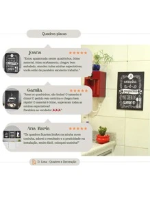 Quadro Cantinho do Café, Vinho, frase, AM PM e taças UNO Cozinha e Área Gourmet Quadro Decorativo - Marrom - Visão 6