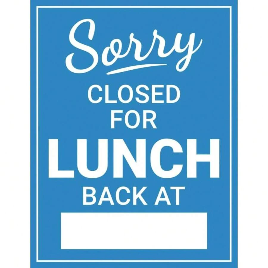 1Pcs8*12inch Sorry Closed For Lunch Back At Sign Business Signs Door Signs Open And Closed Signs 8" X 12" Metal Tin Sign Garage Man Cave Wall Decor,8*12inch(20*30cm),Vintage Style Sign - Premium Quality Rustic Urban Metal Art Sign, Warning Sign,Enthusiast Gifts, Family Gift, Store Farm Gardon Lake Mountain Forest Snow Street Yard Pet Dog Sign, Stretched And Framed Ready To Hang,Abstract Animal Stone Canvas Wall Art Vintage Deer Cow Cattle Sheep Bird Wall Decor Rustic Nature Wilderness Scenery Painting Posters Pictures Modern Minimalist Artwork Home Decoration For Kitchen Living Room Bedroom Bathroom Office - 8*12 inch - Xem 1