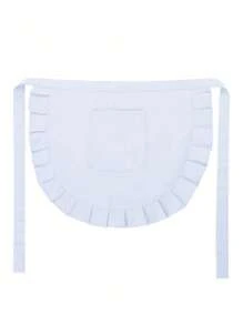 1 件白色围裙裙，角色扮演服装，腰围裙，适合女士、女孩、厨房、派对、儿童