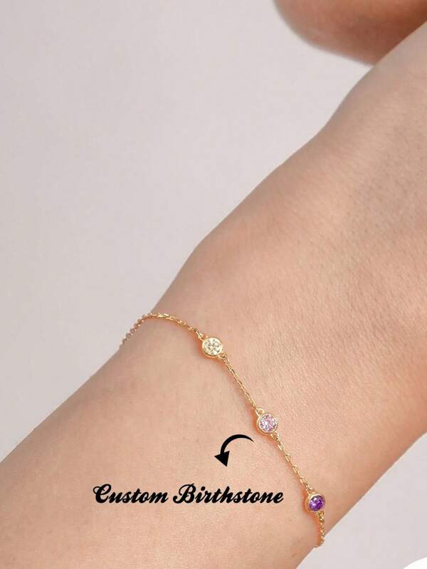 Custom Birthstone Bracelet Family Bracelet Family Birthstones Personalized Pendant Jewelry Gifts For Her