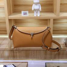 Sweden's Niche TOTEME With 2025 Spring And Summer New Fashion Light Luxury Shoulder Bag Soft Leather Commuter Woman Bag - màu nâu - Xem 2