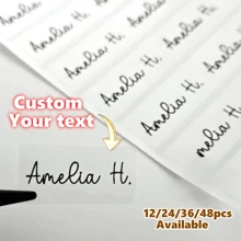 Customized Text PVC Stickers Personalized Name Labels, Custom Logo Die Cut Waterproof Holographic Vinyl Decals For Planners Calendars Name Tags - Clear PVC Stickers - View 1