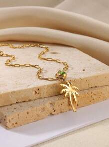 1PC Elegant Stainless Steel Pearl Chain Anklet For Women Girls 18K Gold Plated Faux Anklet Fashion Ladies Jewelry Accessories Summer Beach Gift - Multicolor - View 2