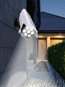 Acabamento em Metal Polido Semi Embutido Controlado por Controle Remoto Destacável, Lampada Solar Alimentada por Bateria de Lítio 800 mAh, Abajur de Polipropileno, Sensor de Movimento Sem Fio Holofotes para Área Externa 2000 Lumens 77 LEDs Holofote com Controle Remoto para Varanda, Jardim, Pátio, Entrada de Veículos