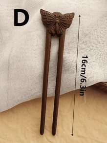 1 件精致木制发簪可爱木发筷汉服头饰中式发夹女孩发饰发髻发髻制作器发髻发夹