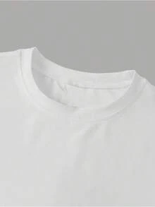 Leopard Letter Print Crop Top For Women - Stretchy Polyester Blend, Crew Neck, Short Sleeve, Machine Washable - Casual Y2K-Inspired All Season Tee - trắng - Xem 3