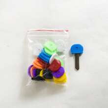 Fundas para llaveros / Tapas para llaves / Cubiertas de llaves de colores / Llaves de 8 colores / Cubiertas elásticas para llaves / Cubiertas de silicona para llaves - Multicolor - Ver 4