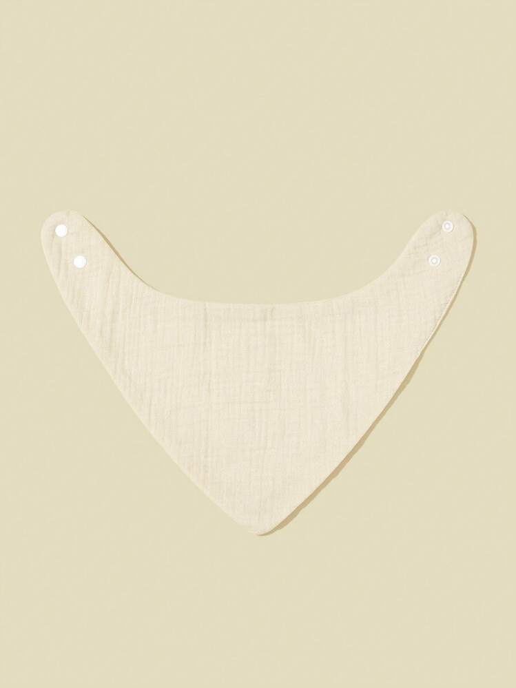 4pcs/Set Baby Bibs, 100% Pure Cotton, Soft & Breathable, Suitable For Newborns, Solid Color, Unisex - Multicolor - View 4