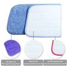 4pcs Reusable Microfiber Absorbing Mop Pad Wet And Dry Dual-Use Mop Pad Refill Deep Clean Mop Head Microfiber Mop Head Replacement - Multicolor - View 9