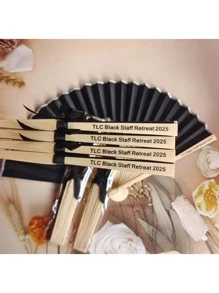 1 stuk bruiloftswaaier van bamboe en hout, bruiloftswaaier, gepersonaliseerde waaier, opvouwbare waaier, bulk handwaaier, aangepaste handwaaier, waaier voor bruiloft, waaier met strik, aanpasbare handwaaier met naam en datum in 16 kleuren, voor afstuderen, voor bruiloften, voor housewarming, schoolbenodigdheden, voor tieners, middelbare scholieren, middelbare scholieren, middelbare scholieren, studenten, universiteitsstudenten, eerstejaars, tweedejaars, onderbouwstudenten