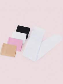 4 Pairs Children Tights, Girls Dance Stockings, Solid Color Tight Pants, White/Pink/Black/Nude, Multiple Color Packs, Suitable For Indoor And Outdoor Wear, All Season - Multicolor - View 2