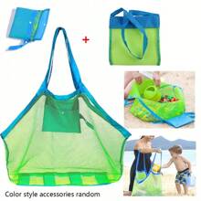 网状沙滩包 超大沙滩包和手提袋 手提包 背包 玩具 毛巾 沙子 收纳 沙滩玩具 儿童玩具 超市杂货 野餐手提袋 - 彩色 - 查看 12