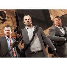 1 pièce Affiche murale avec cadre en option, Pop Art GTA 5 Vices, la capitale sainte, 5 stars, bon citoyen, trio de voyous, photo de groupe magnifique. Collection d'affiches artistiques à décorer la salle de jeu. Peinture HD cadeau de décoration