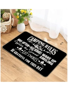 Camper Welcome Door Mat -Non-Slip,Easy Clean & Stain Resistant, MachineWashable Crystal Velvet Rug For Living RoomBedroom,Kitchen.Office & VacationHome Decor - Multicolor - View 6