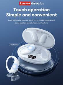 Lenovo Lenovo XT55 Bluetooth Earphones, Hanging Ear Style, 5.4 LED Power Display, Long Battery Life, HiFi Surround Sound, High Audio Quality, Low Latency, Clear Call With Microphone, Suitable For Music, Gaming And Sports, Wireless Earphones Compatible With Smartphones & Computers