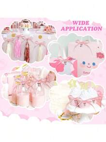 50 件装婴儿沐浴奶嘴项链亚克力婴儿奶嘴派对礼品奶嘴吊饰奶嘴项链适用于婴儿沐浴派对装饰品桌面散落，粉色婴儿沐浴家庭装饰礼物 - 彩色 - 查看 7