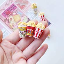 6/12pcs Cute Fridge Magnets, Popcorn Theme Home Decor Resin Magnets, Personalized Refrigerator Magnets For Kitchen, Office, Whiteboard, Storage Cabinet And Dishwasher, Holiday Gift